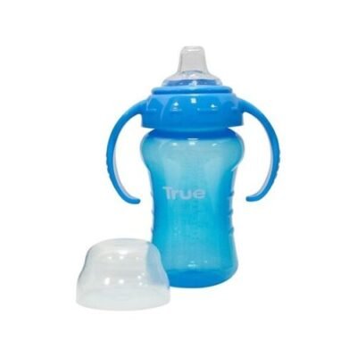 True Baby Silicone Spout Cup With Handles - 270ml - Blue