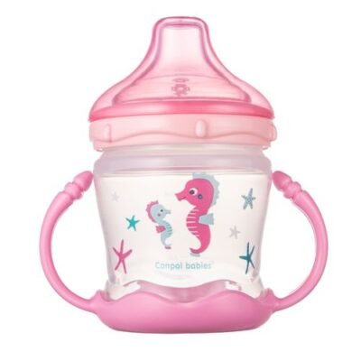Non-spill Cup Silicon Spout 180ml LOVE & SEA - Pink
